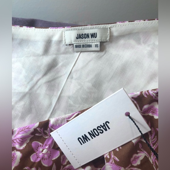 NWT Jason Wu One Shoulder Belted Mini Dress Size XS - Picture 7 of 8